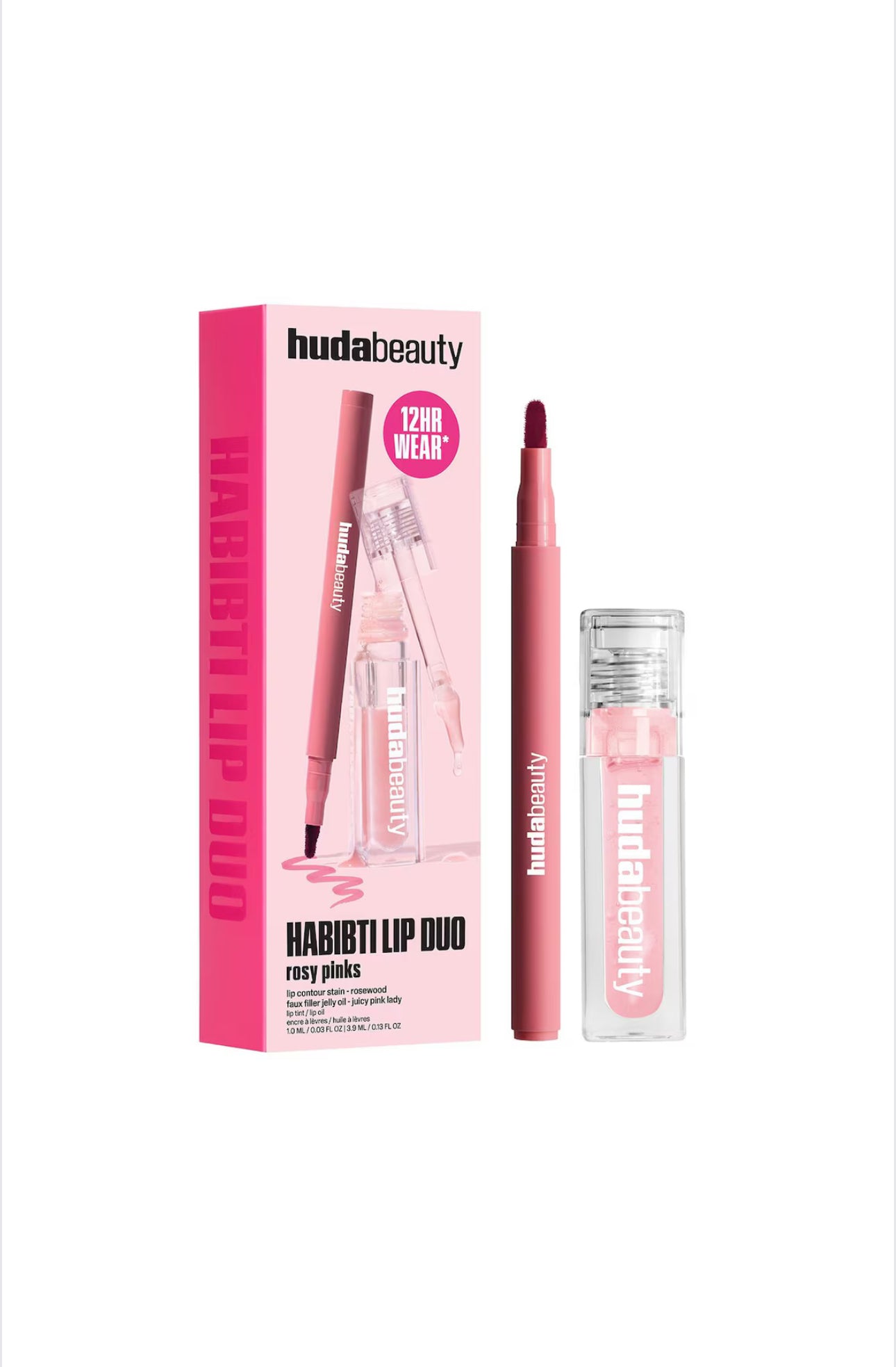 Habibti Lip Duo Rosy Pinks Set-hudabeauty